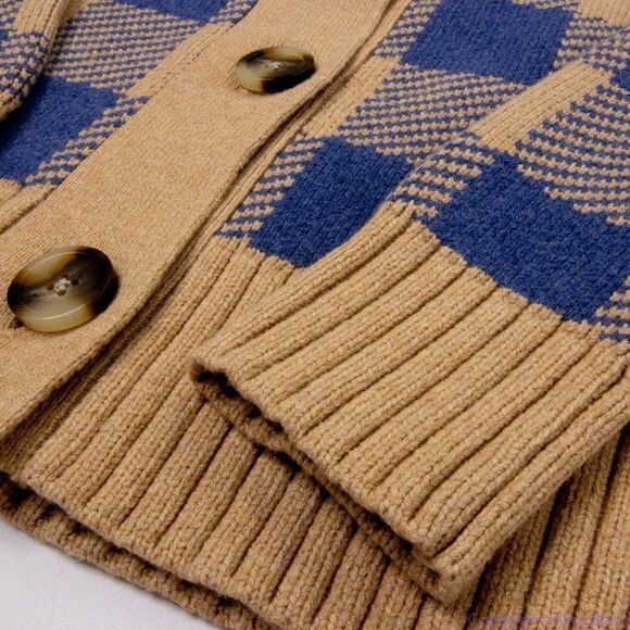 NWT Madewell‎ Bayberry Cardigan Sweater in Buffalo Check, S, Kim Kardashi… - Picture 6 of 16